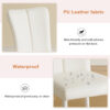 55"x31.5"Cream-Style White MDF Dining Table Set with 6 Armless Chairs.MDF Tabletop and metal legs.The backrest of the dining chair has a vertical line design.Adding a warm atmosphere to your family.