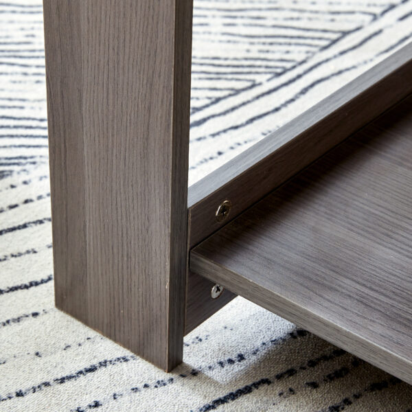afed46e04cfe419182bd4dfe12f9fb62_20231011_76e0428f36b321d9d9a8ee1d625fc926 A modern and practical gray textured coffee table,tea table.Double layered coffee table made of MDF material,. Suitable for living room,bedroom and study room. 43.3"*21.6"*16.5" CT-16