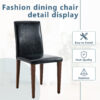 Two black PU dining chairs, simple and versatile, comfortable and accompanied. The exquisite and multifunctional dining chair has opened up a comfortable new experience. (2-piece set)