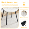 Extended Seat Cushion PU Dining Chair Set - Four Pieces.Smooth line design.Can integrate well into various modern home decoration styles.White and Dark Gray Splicing Colors.