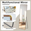 The 4th generation floor standing full-length mirror. wall mirror, bathroom makeup mirror, bedroom foyer, clothing store, wall mounted.    65 "* 23.2"