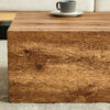 Modern MDF coffee table with wood texture pattern -39.37x23.62x11.81 inches - stylish and durable design