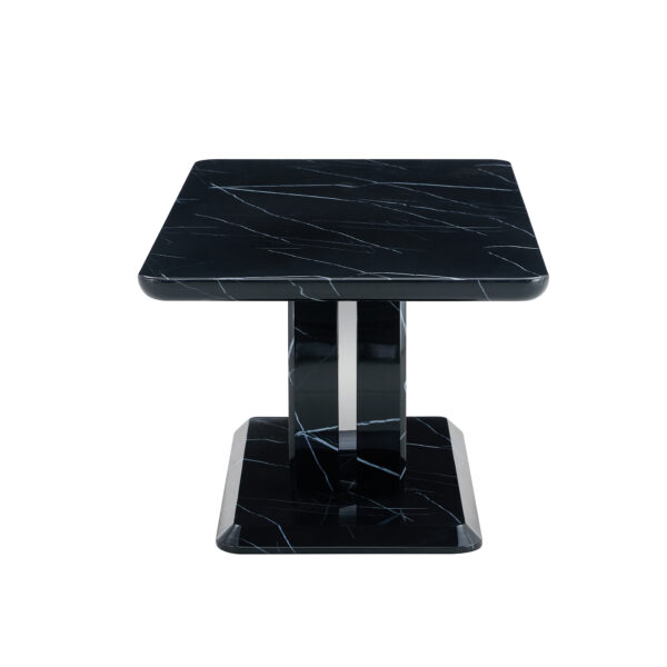 b0fe0399287f4915ae1529ff4fe75341_e96521f4a950963bba113949ce84a6aa Modern minimalist black MDF pattern sticker pattern MDF rectangular coffee table. Add a peaceful and comfortable atmosphere to your home. MDF coffee table, black MDF pattern sticker, side table.