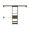 Cross Closet System, One Drawer, Three Metal Rod, Five Open Shelves