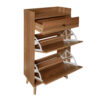 Rattan, Allen 2 Door 1 Drawer Cabinet, Shoe Rack, Double Layer, Suitable for Entrance