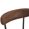 Fashionable and Comfortable - Two Sets Of Rrgonomic High Leg Bar Chairs, With Brown Technology Fabric Cushions That Are Soft And Comfortable,Black Metal Legs. The Total Height is 35.5 Inches.