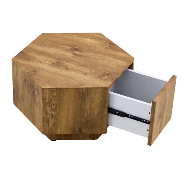 b2603f3e757440c6ac61b5bfec018881_be71d54c8e6d49217eb27da381fcd520 Simple and Practical! MDF material hexagonal coffee table with drawers.Made of high-quality materials,Adopting a unique hexagonal design,simple and elegant without losing personality.