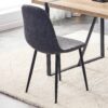 Dining Chairs Set of 4, Modern Mid-Century Style Dining Kitchen Room Upholstered Side Chairs. Accent Chairs with Soft Linen Fabric Cover Cushion Seat and Black Metal Legs.W115149080.