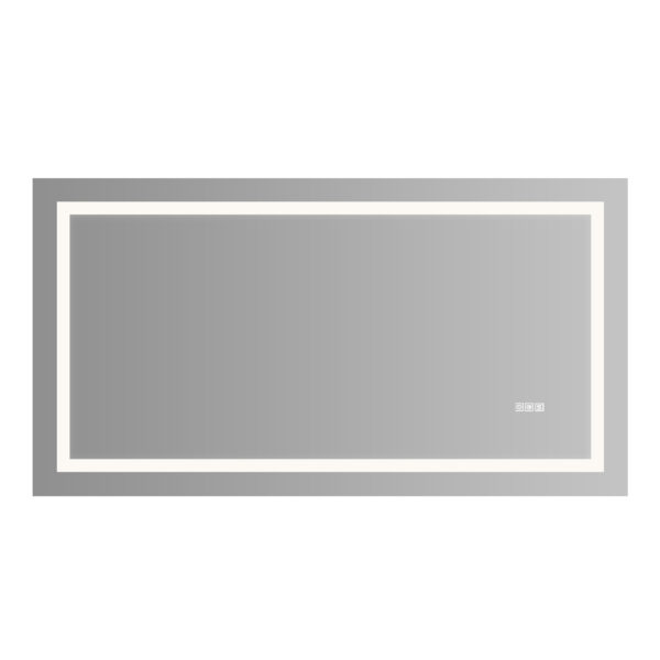 60" x 32" LED Bathroom Mirror with Anti-Fog and Touch Sensor – Modern Frameless Lighted Wall Mirror for Bathroom Vanity, Shower Room, or Dressing Area