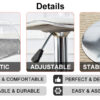 Modern minimalist bar chairs and bar stools. Can rotate 360 ° and adjust lifting. PET backrest and PU seats. Set of 2. Suitable for bars, restaurants, and front desk cashiers. W1151P172644