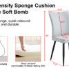 Modern minimalist dining chairs and office chairs. 4-piece set of light gray PU seats with black metal legs. Suitable for restaurants, living rooms, and offices. C-008