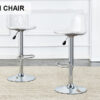 Modern minimalist bar chairs and bar stools. Can rotate 360 ° and adjust lifting. PET backrest and PU seats. Set of 2. Suitable for bars, restaurants, and front desk cashiers. W1151P172644