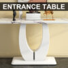 Modern Simple Glossy White Rectangular Counter Bar Table 47.24" x 18.11" x 29.52" For Living Room Bedroom Bedside Entrance House Balcony Office Bathroom. BT-1280
