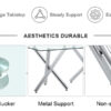 Table and chair set.71''*35.4'' Inch Modern Luxurious Transparent Tempered Glass Dining Table Set with 6 Chairs.Double Fork Silver Metal Table Legs.Black High-quality PU Dining Chairs.