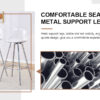 Modern and comfortable upholstered bar chairs, metal legs, small size bar chairs, suitable for part of the crowd, stylish design for dining room, kitchen, terrace and living room chairs.