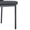 Luxury Simple Chair - Set of 6 BLACK PU Material High Resilience Dining Chair with Metal Black Leg.The Chair Back Has a Vertical Stripe Design With Smooth And Uniform Lines.