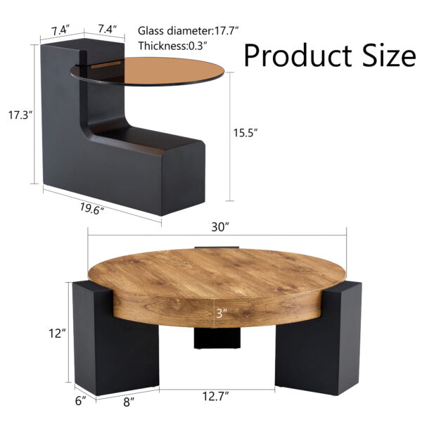 The detachable double-decker coffee table, the stylish design is more precious, and the detachable design can make the use of space more flexible and suitable for various scenes.