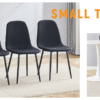 Luxury Simple Chair - Set of 4 BLACK Linen-Cotton Material High Resilience Dining Chair with Metal Black Leg.Integral metal leg architecture,Suitable for various interior decoration styles.