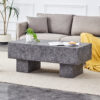 Modern Simple Gray Texture MDF Coffee Table - 43.3"x21.6"x17.2" Practical Model.Making it an ideal addition to any living room or apartment.