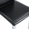 Table and chair set.64.5x35.4 Inch Stylish White Marble Textured Dining Table.Paried With 6 Black PU dining chairs, Silver Metal Legs.Simple and versatile.High Elasticity Sponge Filling.
