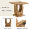 Modern Minimalist Wood-Tone MDF Coffee Table Set (Square + Rectangular)Wood color,MDF coffee table,wood-colored textured decal,side table.