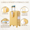20"/24"/28" 3 pcs/set in ABS Spinner Wheel Luggage, Carry on Suitcase, with Cup Holder & USB Port & Phone Holder (Yellow)