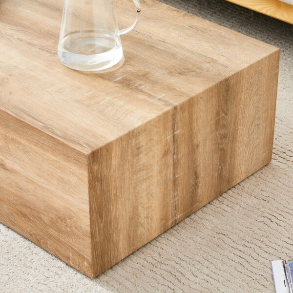 b74befabbf094e0794ee2fdd57244200_a1460d6189765d27ade16a1a25de5200 Elevate your living space with this modern MDF coffee table that showcases smooth, light wood color texture patterns. It is characterized by stylish design.39.3*23.6*12
