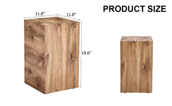 b755670bb16348bc88dc94aa98b9969d_6527ade57160978949f7f2a31a84a461 Elevate your living space with this modern MDF coffee table that showcases smooth, Wood color texture patterns. It is characterized by stylish design.11.8*11.8*19.6 inch.W1151P147815