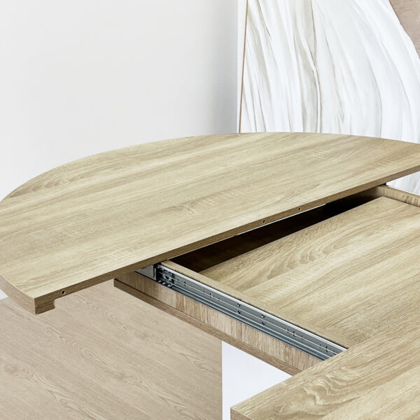 b76935710a864057854118df7245f106_c5aa1cce90dbc288ac69b49e32dac529 Dining Table for Farmhouse Kitchen 59x43 Inch Expandable Oval Table Top with Removable Leaf Trestle X Shaped Base White