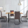 Rustic Industrial Rectangular Wood Dining Table For 4-6 Person, With 1.5" Thick Engineered Wood color Tabletop and Black Metal Legs,Desk For Kitchen Dining Living Room, 55.1" x 31.4"x 29.9"1529W115172