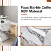 Modern white MDF + sticker material, cube fashion texture design coffee table, suitable for various situations and scenes, is a good choice for home decoration.