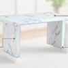 63"*35.4"*30" inches Luxurious Marble Pattern MDF Dining Table - A Choice of Subtle Luxury for Your Home.Create Your Exclusive Low-Key Luxury Space.