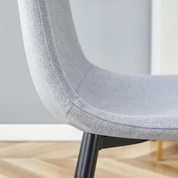 b8329119f4584729b4f74ec2485c8bf8_3292fe90e998003ca8a2e5b5e576a044 Comfortable Linen-Cotton Dining Chair Set - Four Pieces in Light Gray.Integrated Seat and Backrest,Linen-Cotton Material,Modern Home Matching.