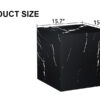 15.7*15.7*15.7 Inch Black Marble Texture MDF Coffee Table - Luxurious Design, Perfect Living Room Accent.Cube fashion texture design coffee table, suitable for various situations and scenes.