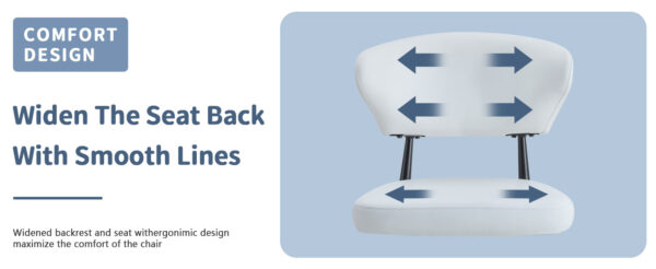 b867788b590c4f7fa36e944ae20de048_fa85e64383591d7906f15e5005489dc9 Table and chair set.A Modern Minimalist Circular Dining Table With A Diameter Of 33.3 Inches.Paired With 4 White Minimalist Ergonomic Dining Chair, With A Curved Backrest For Comfortable Design.