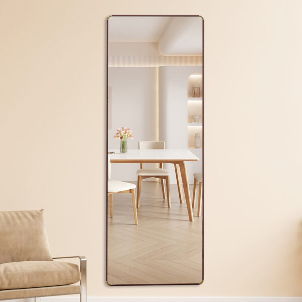 The 4th generation floor standing full-length mirror. wall mirror, bathroom makeup mirror, bedroom foyer, clothing store, wall mounted.    65 "* 23.2"