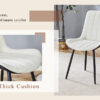 Table and chair set.Modern Black Marble Pattern MDF Dining Table Set - 55"x31.4" with 4 Extended Seat Cushion PU Dining Chairs.White and Black Splicing Colors Cushion.Iron Pipe Spraying Chair Legs.