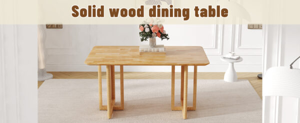 b8c922e1907e4bebab4fd17b5334c503_7b7544cdab04d876fbdcfa956569f441 Chinese country retro solid wood dining table, simple modern imitation rattan dining table, wooden dining table.Suitable for dining room, living room, office.Natural Style Solid Wood Dining Table.