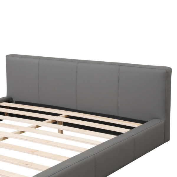 [Stylish Gray Upholstered Bed] - The Ideal Choice for Your Bedroom, Full