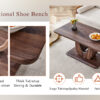 Modern Minimalist Walnut Dark Brown Texture Sticker-Patterned MDF Rectangular Coffee Table. Add a quiet and cozy atmosphere to your home.MDF coffee table,Walnut,Dark Brown textured Sticker,side table.