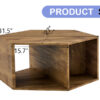 Hexagonal MDF coffee table, characteristic pattern stickers, multi-hole design to give more storage space, simple and convenient design makes it suitable for all kinds of style scenes.