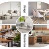 Modern rectangular dining table, imitation marbled rock plate table top, stainless steel table legs, suitable for kitchen, dining room, living room 63 inches * 31.4 inches.