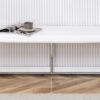 White shoe changing stool, silver metal legs, sofa stool dining chair, suitable for bedroom ,fitting room, storage room, dining room, living room. 005