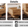 This modern rectangular coffee table features a stylish wood color, making it an ideal addition to any living room or apartment, and measures 43.3 "x 21.6" x 17.2 ".W1151P168335