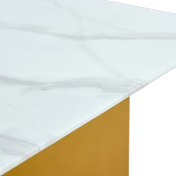 bb0c573134334199a99ca1fc765ba8dd_825f549f0b45d12fb96b42208818b2e6 Modern minimalist Tempered glass with sticker desktop coffee table and dining table, paired with golden MDF decorative columns. Computer desk. Game table. CT-1546