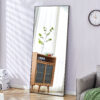 Fourth generation solid wood frame long mirror, dressing mirror, bedroom foyer, decorative mirror, clothing store, floor to ceiling mirror, wall mounted. 71 "* 31.4"