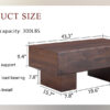 Modern Simple Walnut Colored Texture Sticker MDF Coffee Table - 43.3"x21.6"x17.2" Practical Model.Making it an ideal addition to any living room or apartment.