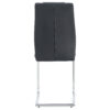 Modern Dining Chairs with Faux Leather Padded Seat Dining Living Room Chairs Upholstered Chair with Metal Legs Design for Kitchen, Living, Bedroom, Dining Room Side Chairs Set of 6 (Black+PU ) C-001