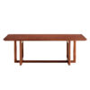 Chinese style log wind Imitation rattan Walnut color tea table rectangular solid wood coffee low table small family living room tea table