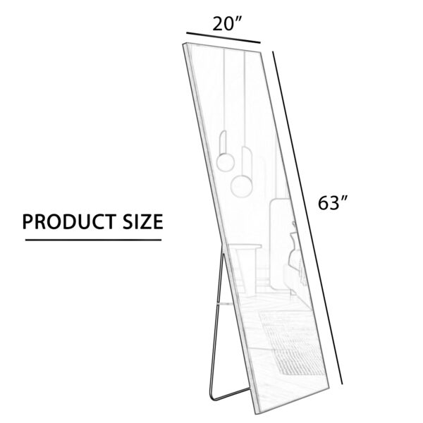 bd0c7a3cefdc4fa6a333964a5b9d8380_953f9581166e495c38b91bc75f798d84 The 4st generation aluminum alloy metal frame wall mounted full body mirror, bathroom makeup mirror, bedroom, decorative mirror, clothing store, floor mounted large mirror, black 63 "* 20"W1151127265